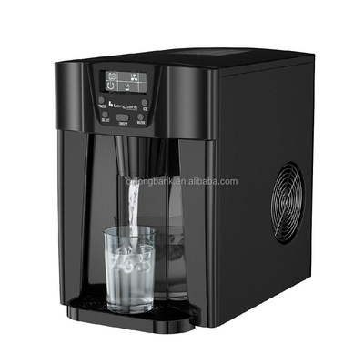Hotel Automatic Electric Black Countertop Compact Ice Maker And Water Dispenser