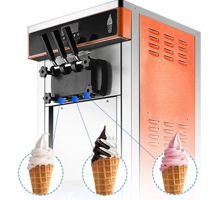 Frozen food factory ice cream machine soft ice cream making machine three flavors soft serve machine for ice cream