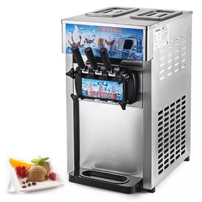 Snack Factory 3 Flavors 1200W Frozen Yogurt Ice Cream Maker Commercial Soft Ice Cream Machine For Sale