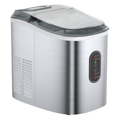 Outdoor Household Stainless Steel Ice Maker With Ice Scoop Ice First In Less Than 8 Minutes 33 Pounds Daily Portable Ice Maker