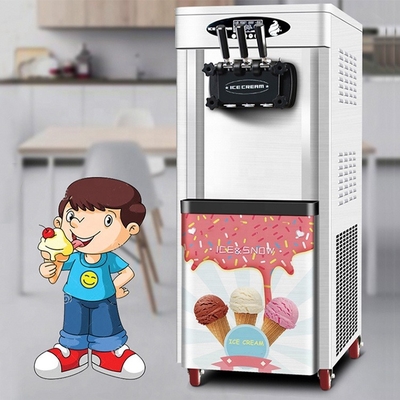Snack Factory Stainless Steel Mixed 2+1 Flavors Ice Cream Machine / Soft Serve Ice Cream Machine