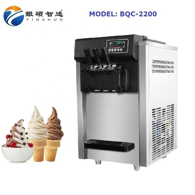 BQC-1800 hotel falvors 220voltage 50hz Chinese brave man ice cream machine commercial 3 three flavor soft serve ice cream machine